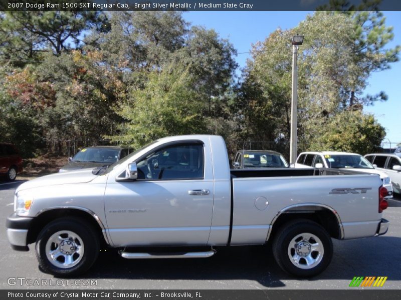 Bright Silver Metallic / Medium Slate Gray 2007 Dodge Ram 1500 SXT Regular Cab