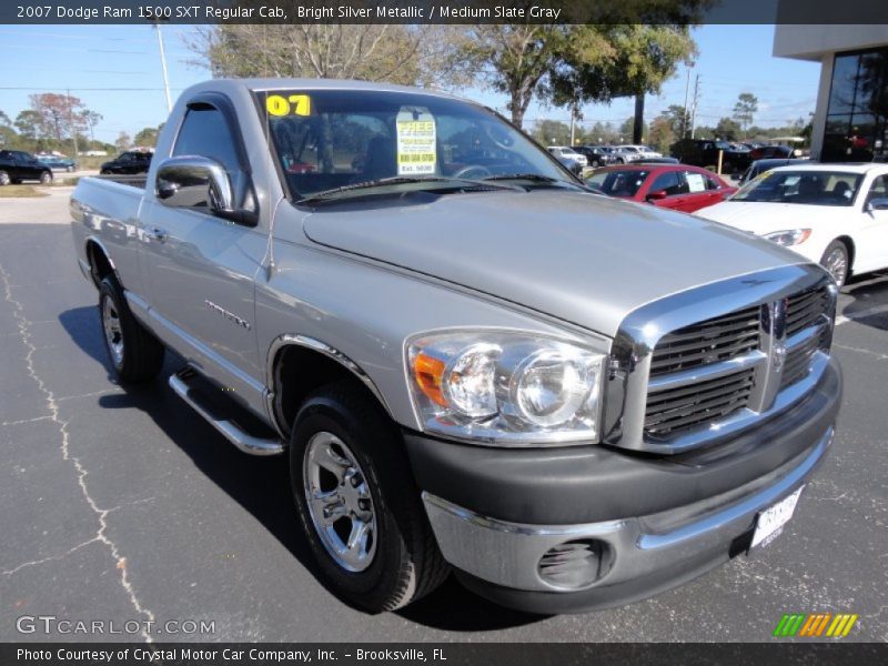 Bright Silver Metallic / Medium Slate Gray 2007 Dodge Ram 1500 SXT Regular Cab