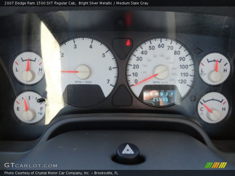 Bright Silver Metallic / Medium Slate Gray 2007 Dodge Ram 1500 SXT Regular Cab