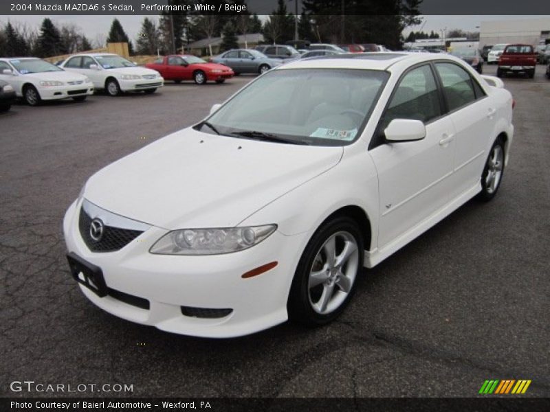Performance White / Beige 2004 Mazda MAZDA6 s Sedan