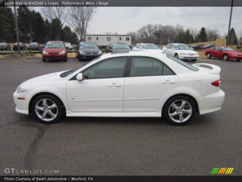 Performance White / Beige 2004 Mazda MAZDA6 s Sedan