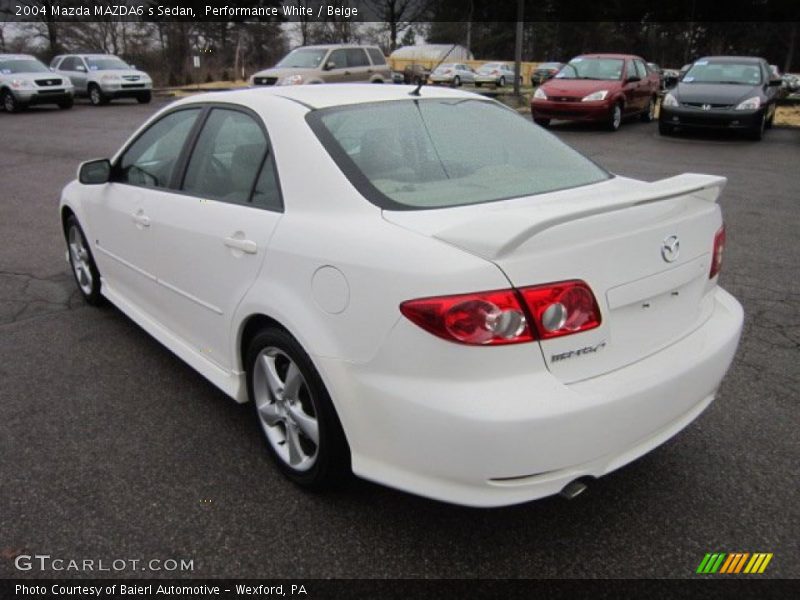 Performance White / Beige 2004 Mazda MAZDA6 s Sedan
