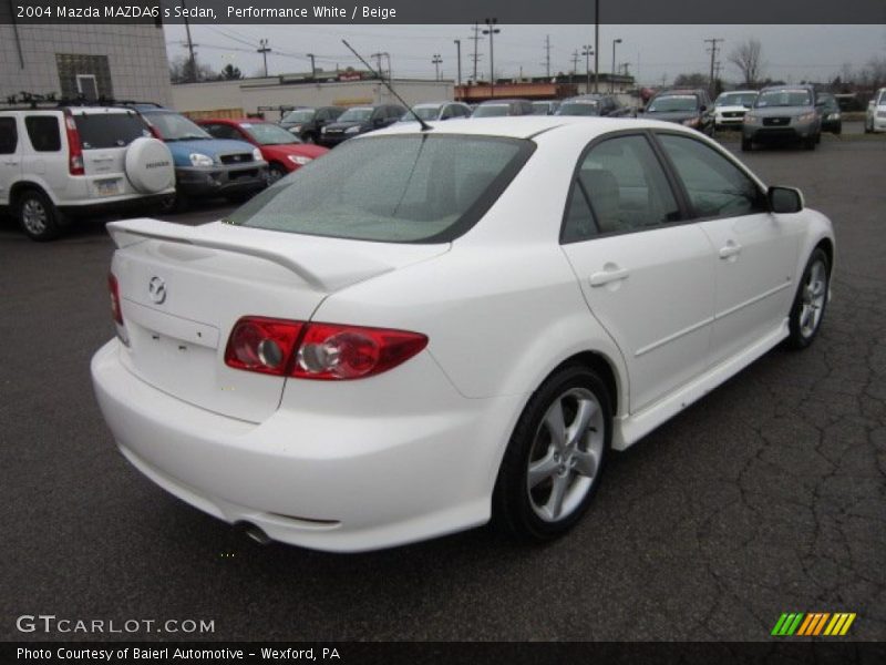 Performance White / Beige 2004 Mazda MAZDA6 s Sedan