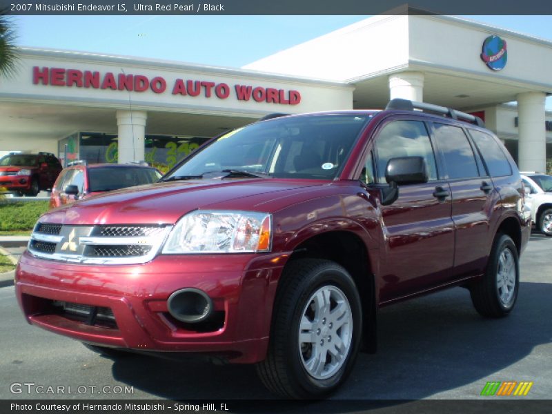 Ultra Red Pearl / Black 2007 Mitsubishi Endeavor LS