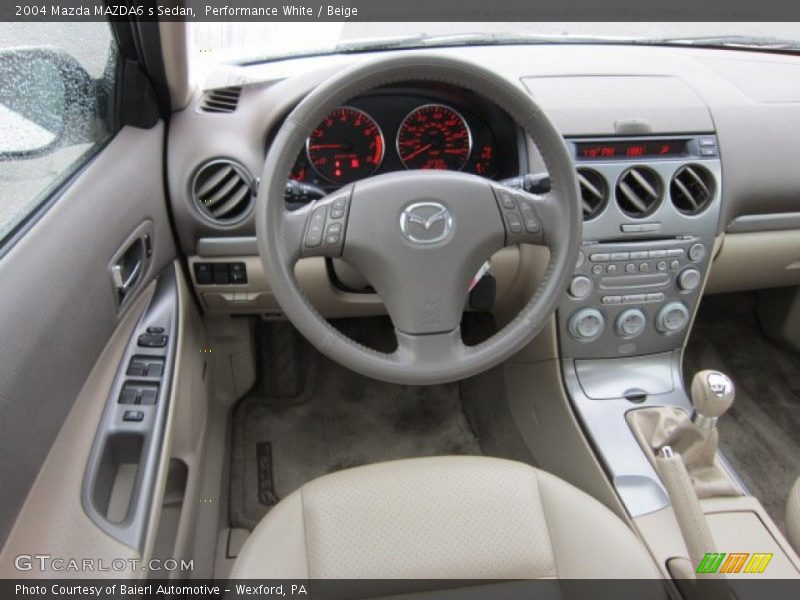 Performance White / Beige 2004 Mazda MAZDA6 s Sedan