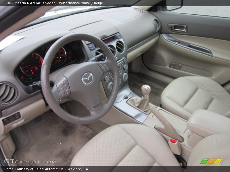 Performance White / Beige 2004 Mazda MAZDA6 s Sedan