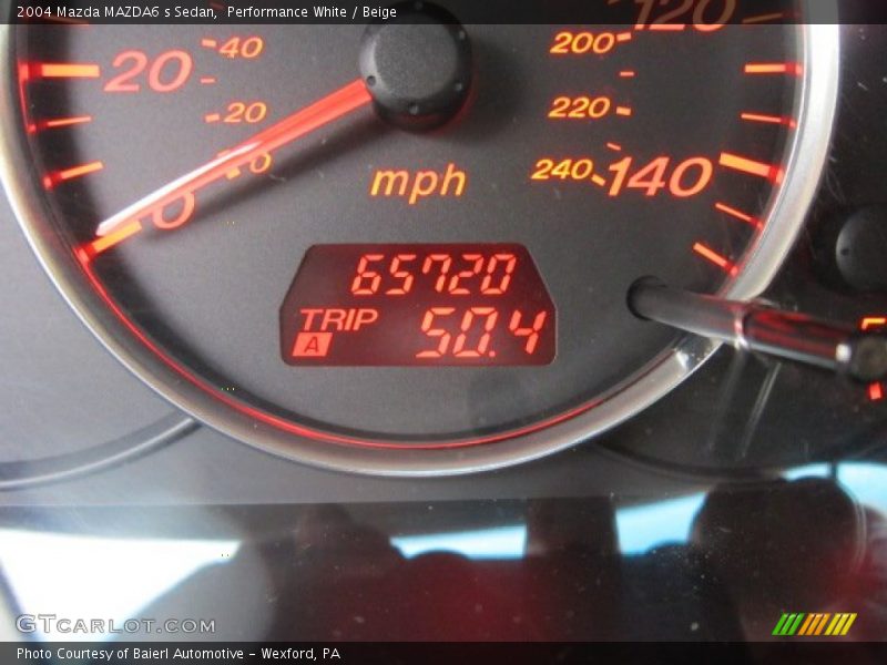 Performance White / Beige 2004 Mazda MAZDA6 s Sedan