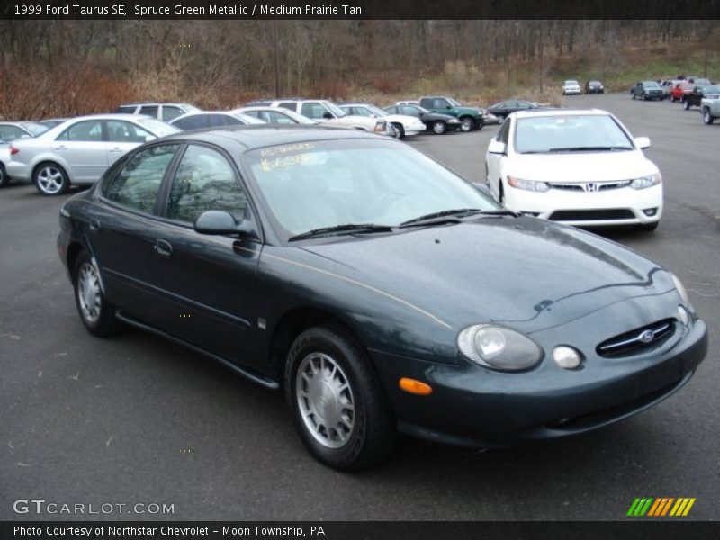 Spruce Green Metallic / Medium Prairie Tan 1999 Ford Taurus SE