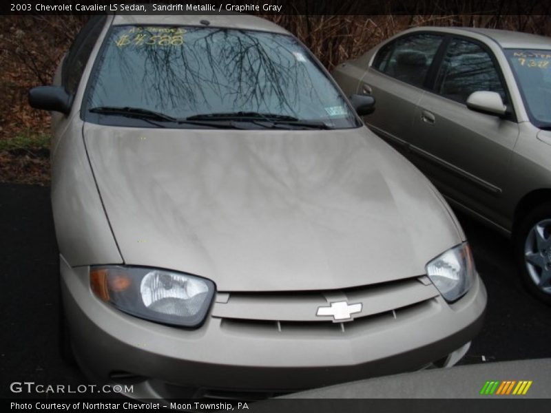 Sandrift Metallic / Graphite Gray 2003 Chevrolet Cavalier LS Sedan