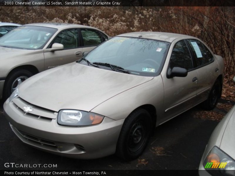 Sandrift Metallic / Graphite Gray 2003 Chevrolet Cavalier LS Sedan
