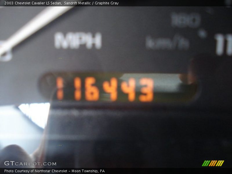 Sandrift Metallic / Graphite Gray 2003 Chevrolet Cavalier LS Sedan