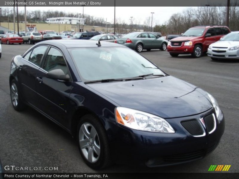 Midnight Blue Metallic / Ebony 2009 Pontiac G6 Sedan