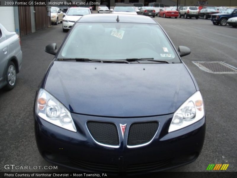 Midnight Blue Metallic / Ebony 2009 Pontiac G6 Sedan