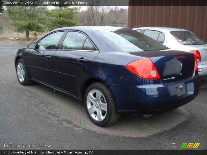 Midnight Blue Metallic / Ebony 2009 Pontiac G6 Sedan