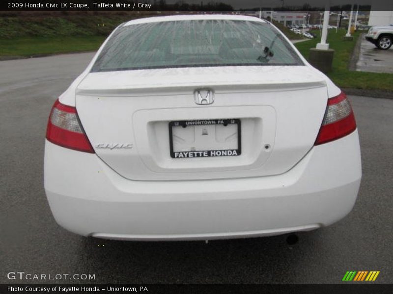 Taffeta White / Gray 2009 Honda Civic LX Coupe