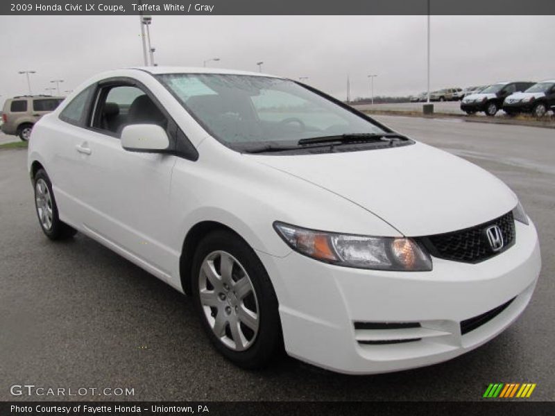 Taffeta White / Gray 2009 Honda Civic LX Coupe