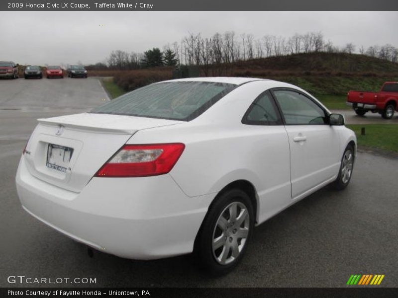 Taffeta White / Gray 2009 Honda Civic LX Coupe