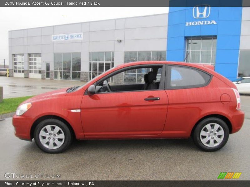 Tango Red / Black 2008 Hyundai Accent GS Coupe