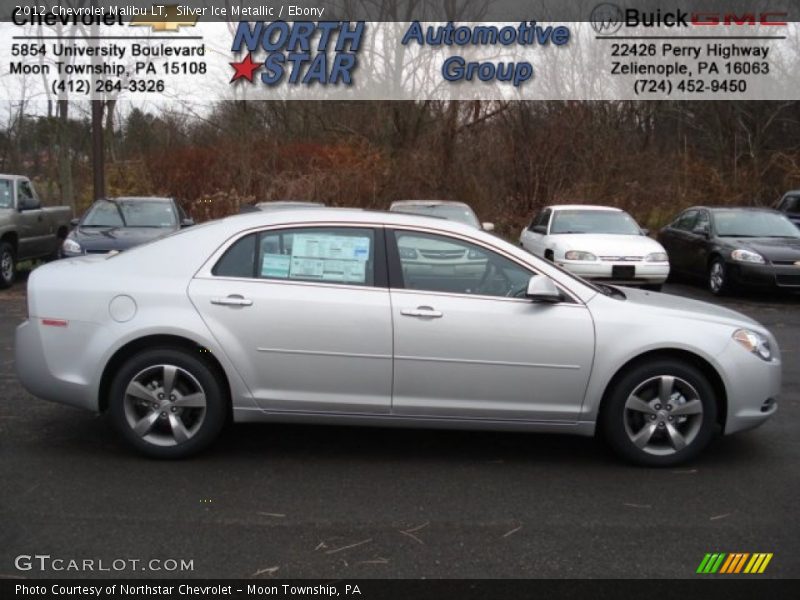 Silver Ice Metallic / Ebony 2012 Chevrolet Malibu LT