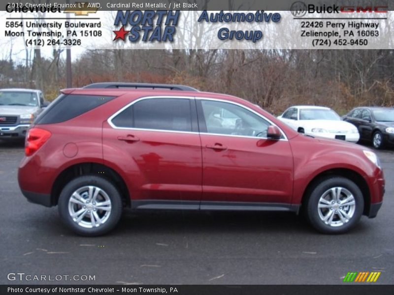 Cardinal Red Metallic / Jet Black 2012 Chevrolet Equinox LT AWD