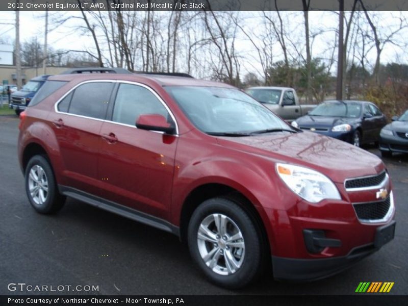 Cardinal Red Metallic / Jet Black 2012 Chevrolet Equinox LT AWD