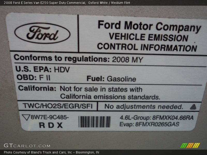 Oxford White / Medium Flint 2008 Ford E Series Van E250 Super Duty Commericial