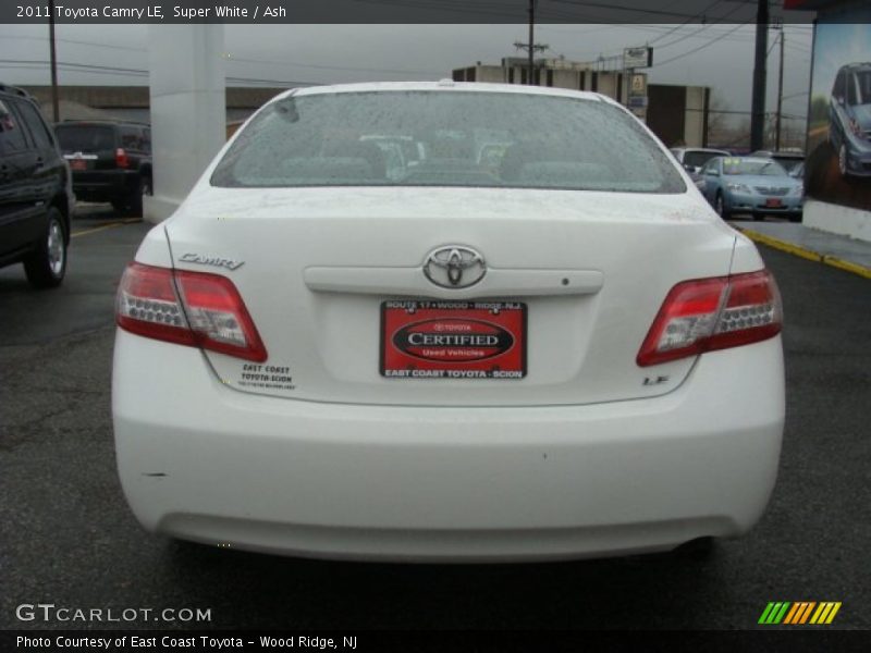 Super White / Ash 2011 Toyota Camry LE