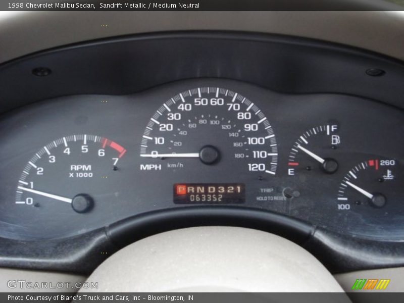  1998 Malibu Sedan Sedan Gauges