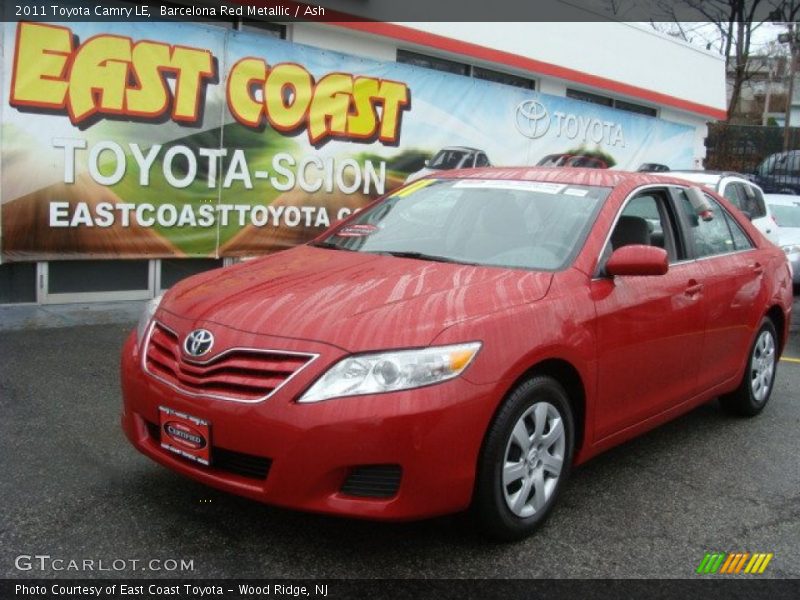 Barcelona Red Metallic / Ash 2011 Toyota Camry LE