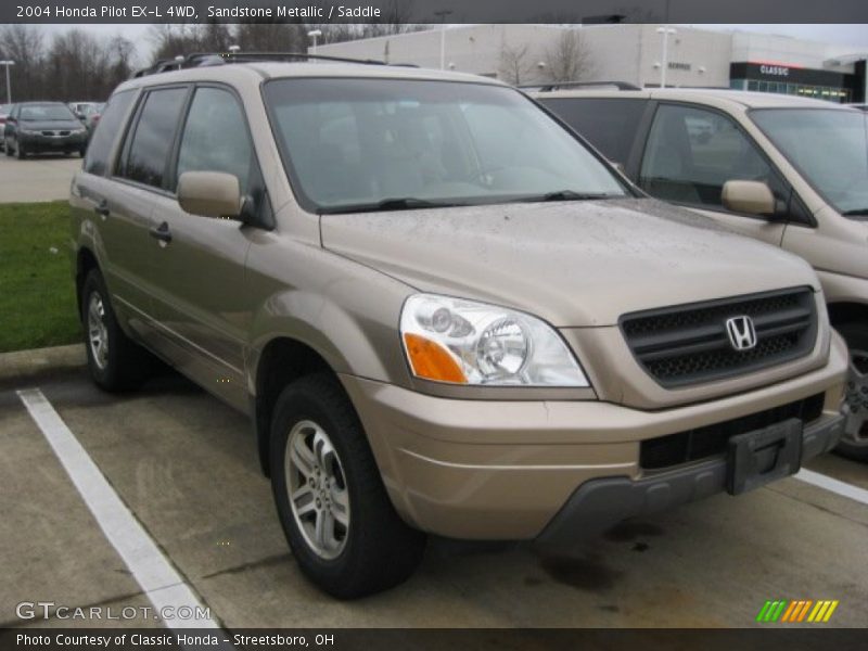 Sandstone Metallic / Saddle 2004 Honda Pilot EX-L 4WD