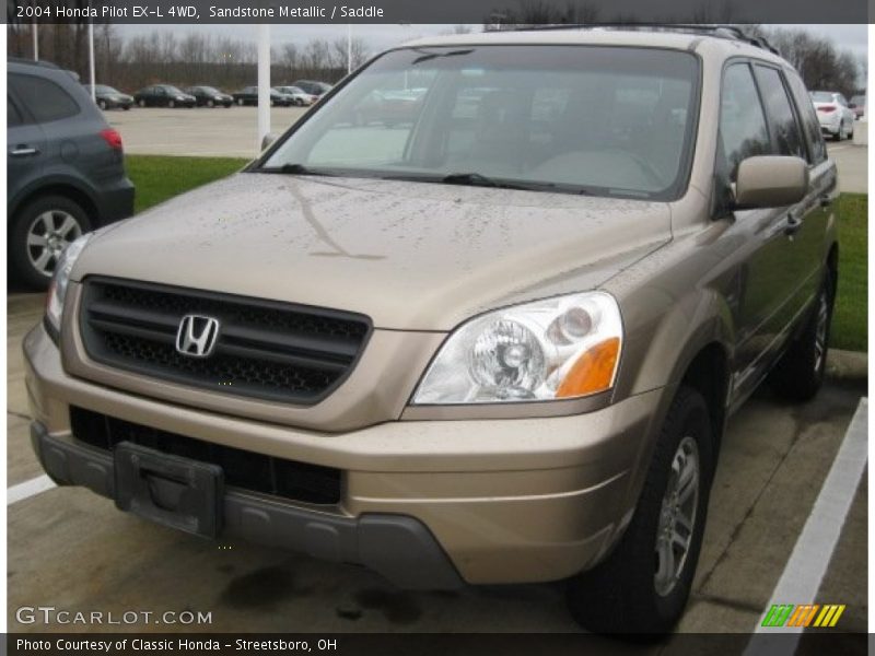 Sandstone Metallic / Saddle 2004 Honda Pilot EX-L 4WD