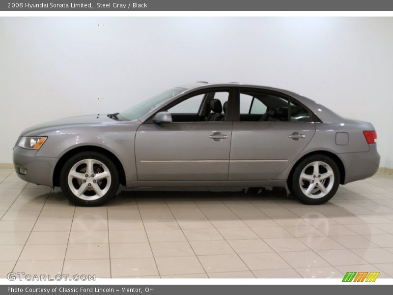 Steel Gray / Black 2008 Hyundai Sonata Limited