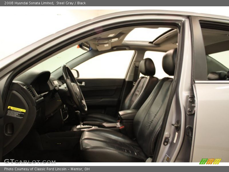 Steel Gray / Black 2008 Hyundai Sonata Limited