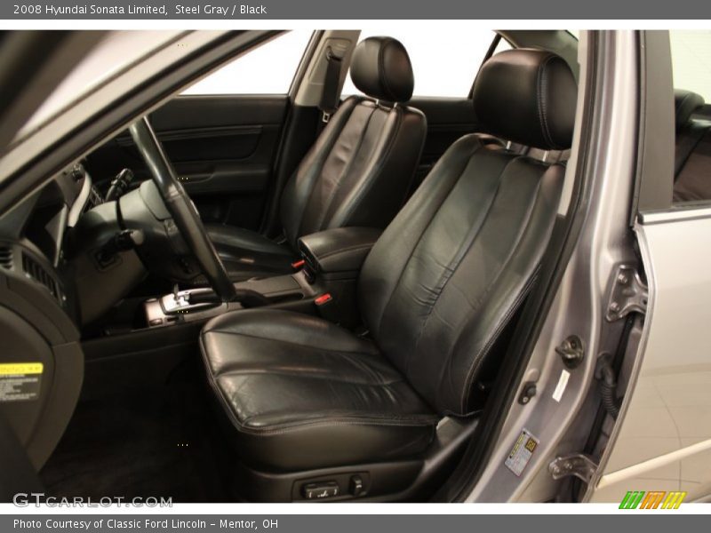 Steel Gray / Black 2008 Hyundai Sonata Limited