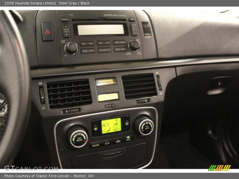 Steel Gray / Black 2008 Hyundai Sonata Limited
