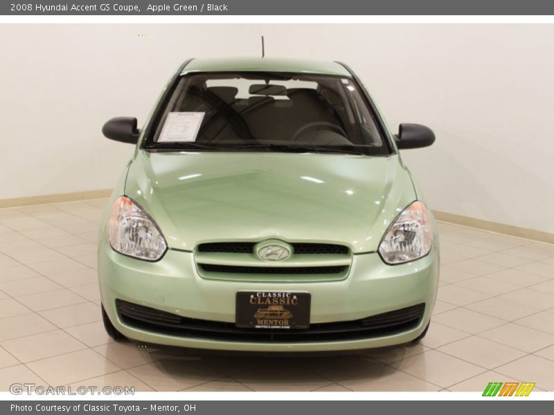 Apple Green / Black 2008 Hyundai Accent GS Coupe