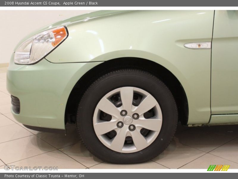 Apple Green / Black 2008 Hyundai Accent GS Coupe