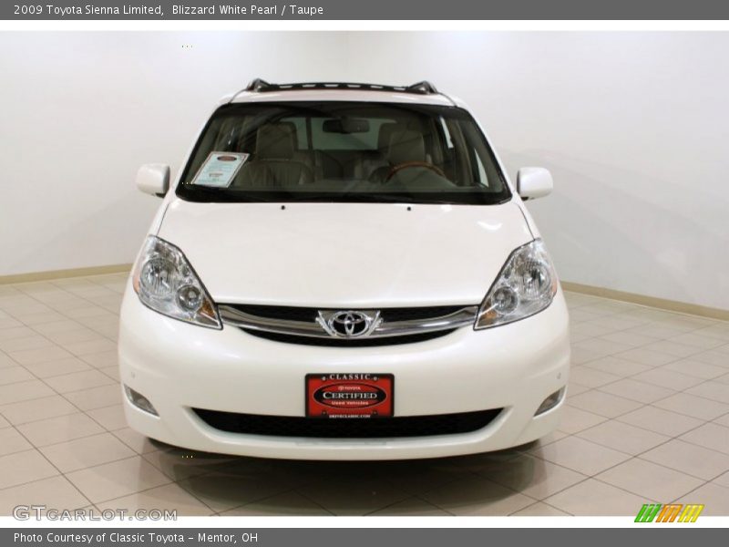 Blizzard White Pearl / Taupe 2009 Toyota Sienna Limited