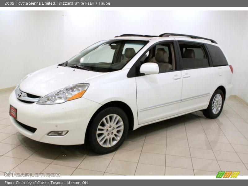 Blizzard White Pearl / Taupe 2009 Toyota Sienna Limited