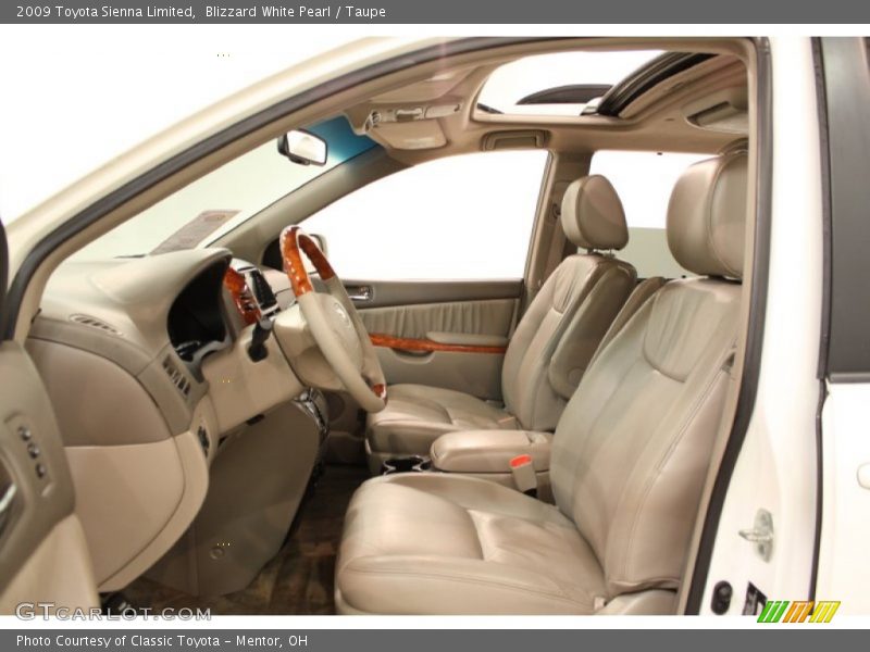 Blizzard White Pearl / Taupe 2009 Toyota Sienna Limited