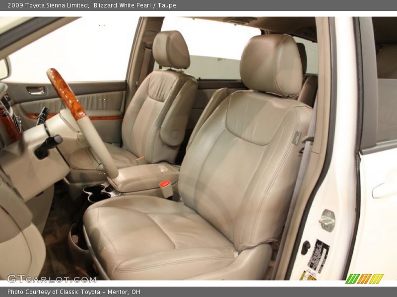 Blizzard White Pearl / Taupe 2009 Toyota Sienna Limited