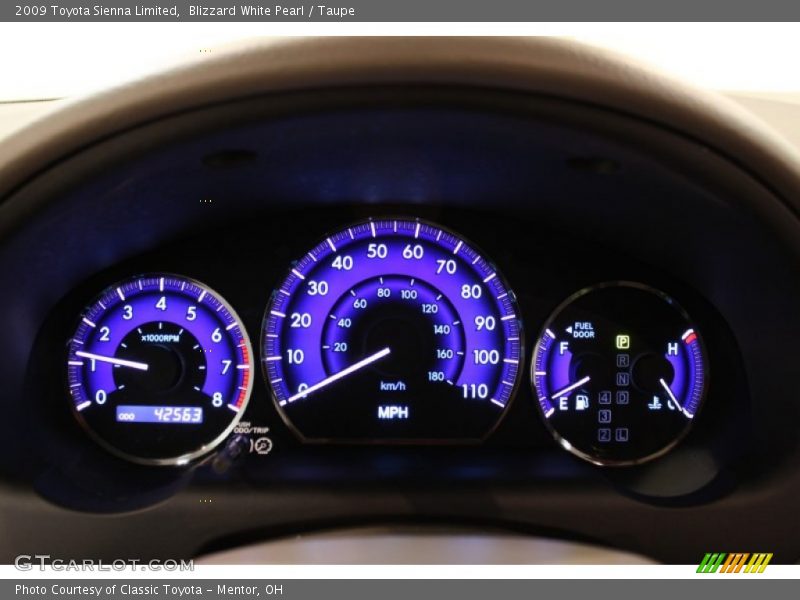 Blizzard White Pearl / Taupe 2009 Toyota Sienna Limited