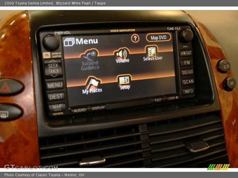 Blizzard White Pearl / Taupe 2009 Toyota Sienna Limited