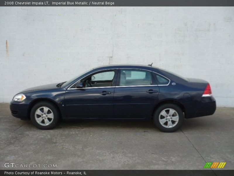 Imperial Blue Metallic / Neutral Beige 2008 Chevrolet Impala LT