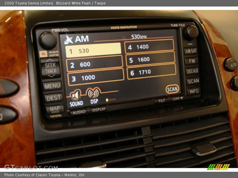 Blizzard White Pearl / Taupe 2009 Toyota Sienna Limited