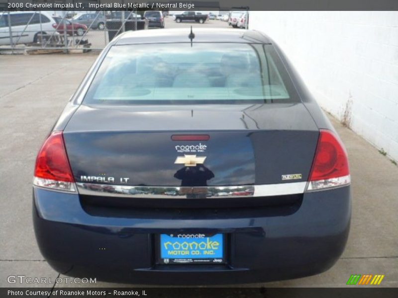 Imperial Blue Metallic / Neutral Beige 2008 Chevrolet Impala LT