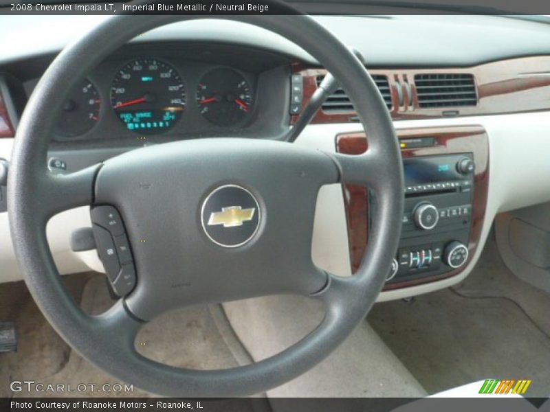 Imperial Blue Metallic / Neutral Beige 2008 Chevrolet Impala LT