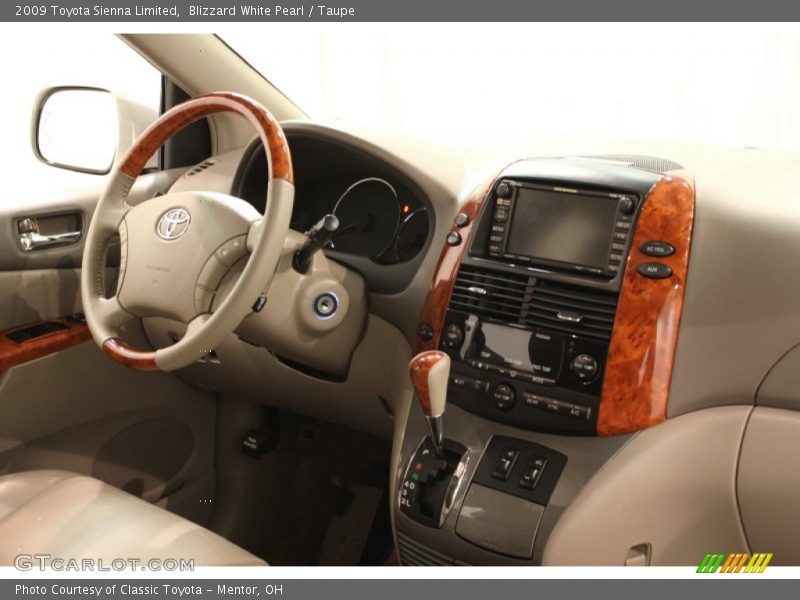 Blizzard White Pearl / Taupe 2009 Toyota Sienna Limited