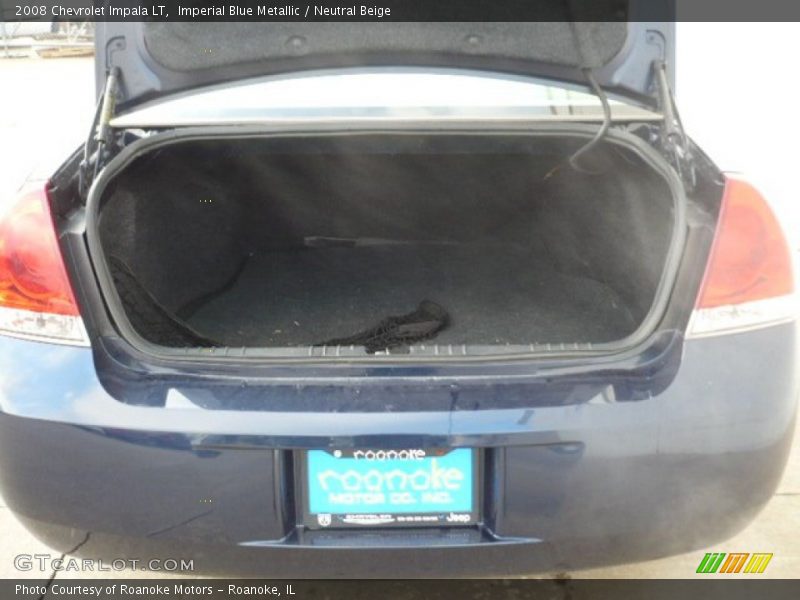 Imperial Blue Metallic / Neutral Beige 2008 Chevrolet Impala LT