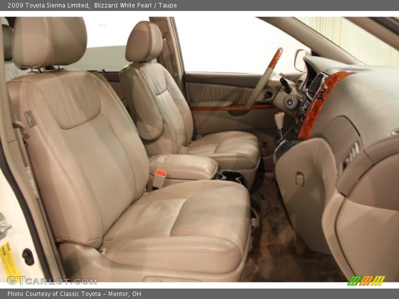 Blizzard White Pearl / Taupe 2009 Toyota Sienna Limited